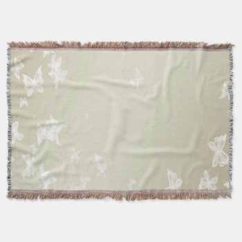 White Butterflies Throw Blanket by CBgreetingsndesigns at Zazzle