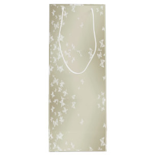 White Butterflies Wine Gift Bag