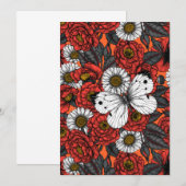 White butterfly and roses (Front/Back)