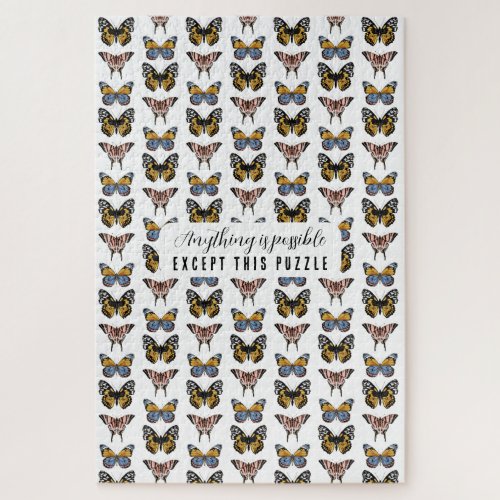 White Butterfly Anything is Possible Except This Jigsaw Puzzle