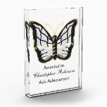 White Butterfly Award<br><div class="desc">This black and white butterfly design award gives recognition to employees,  teammates,  or anyone that deserves it. You can customise this award with any text of your choice. Should you require any help with customising then contact us through the link on this page. Butterfly award.</div>