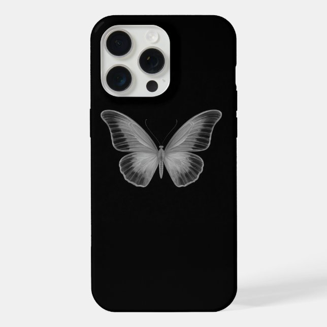 white butterfly effect iphone 15 pro max case (Back)