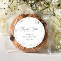 White Butterfly Garden Bridal Shower Thank You