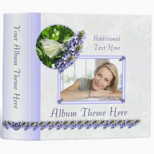 White Butterfly Garden Custom Theme and Photo Binder