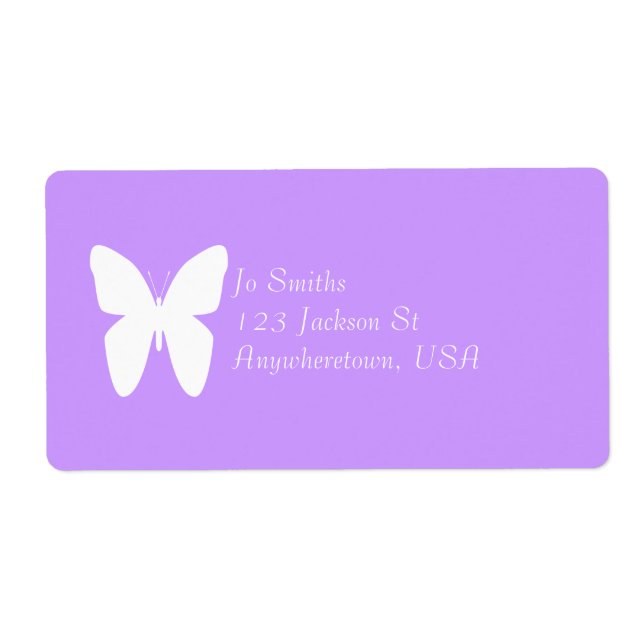 White butterfly label (Front)