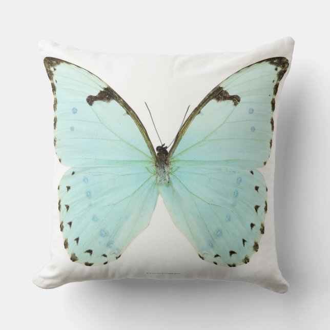 White butterfly throw pillow (Front)