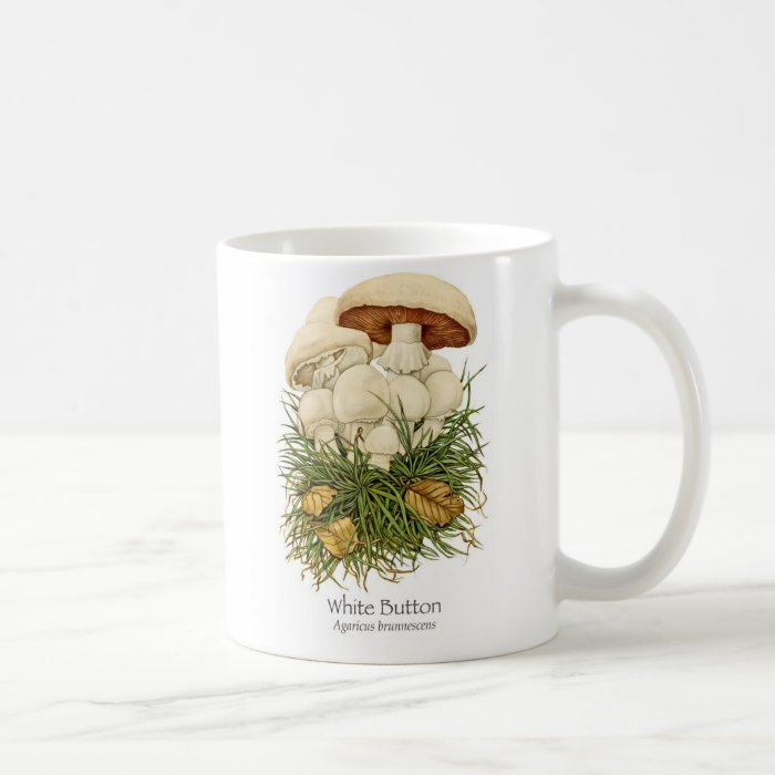 White Button Mushroom Coffee Mug