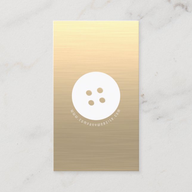 White Button Sewing, Tailor Business Card (Front)