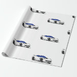 White C7 Corvette Wrapping Paper 