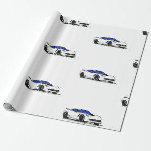 White C7 Corvette Wrapping Paper
