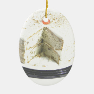 White Cake Ceramic Ornament