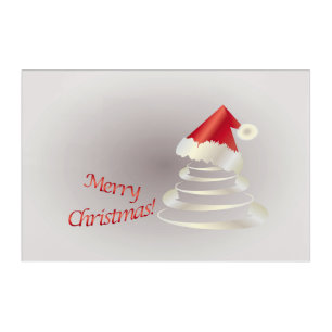 White cake for Santa Acrylic Print