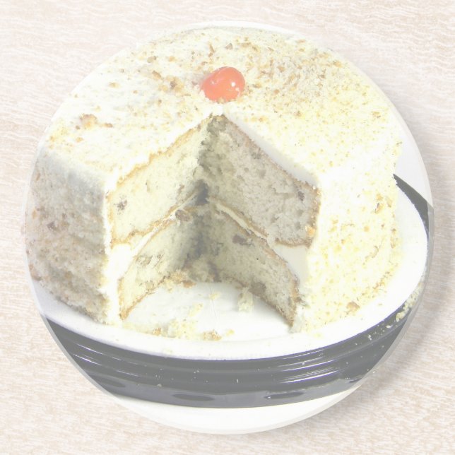White Cake Sandstone Coaster (Front)