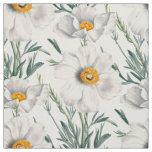 White California Tree Poppy Flowers Pattern Fabric