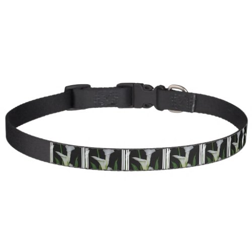White Calla Lilies Pet Collar