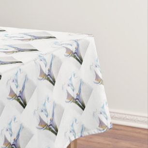 WHITE CALLA LILIES TABLECLOTH