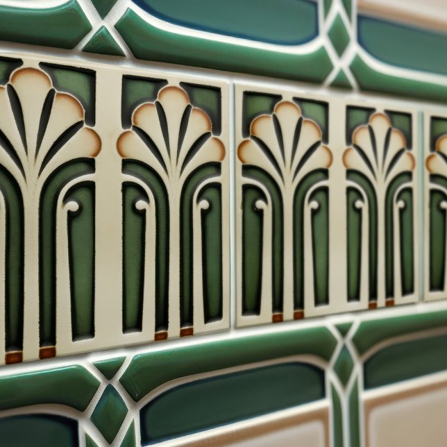 White Calla Lily Abstract Mid-Century Style Ceramic Tile (Creator Uploaded)