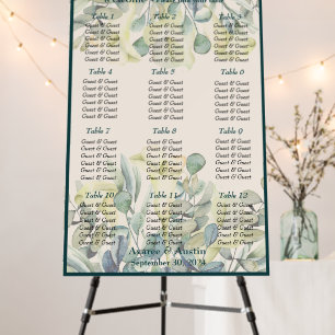 White Calla Lily and Eucalyptus  Foam Board