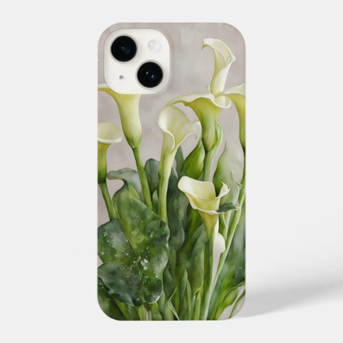 White Calla Lily Flowers Art Phone Case