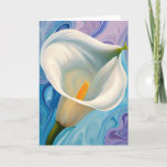 White Calla Lily in style of Georgia O&#39;Keeffe Card
