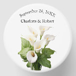 White Calla Lily Personalized Mini Candle Favors