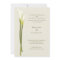 White Calla Lily Wedding Invitation