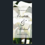 White Calla Lily Wedding Program<br><div class="desc">Beautiful white Calla Lilies are featured on this classic wedding program design. Easily personalize for your event.</div>