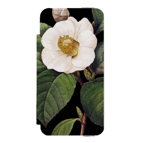 White Camellia Wallet Case For iPhone SE55s