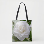 White Camellia Watercolor Fine Floral Tote Bag at Zazzle