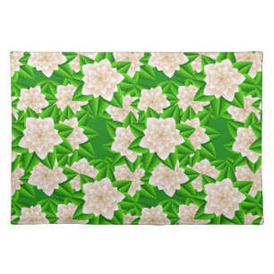 White Camellias and Green Leaves Placemat