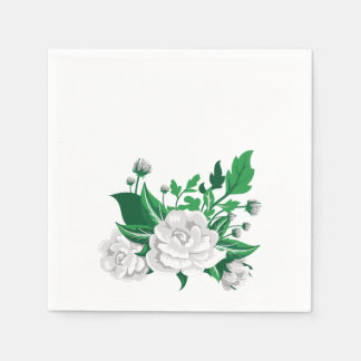 White Camellias Napkins