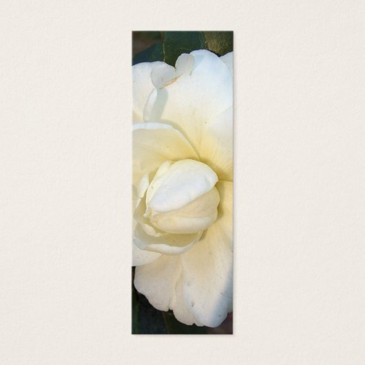white camillia flower mini bookmark (Front)