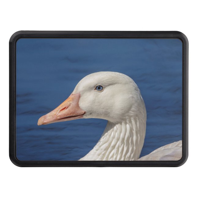 White Canada Goose Hitch Cover (Front)