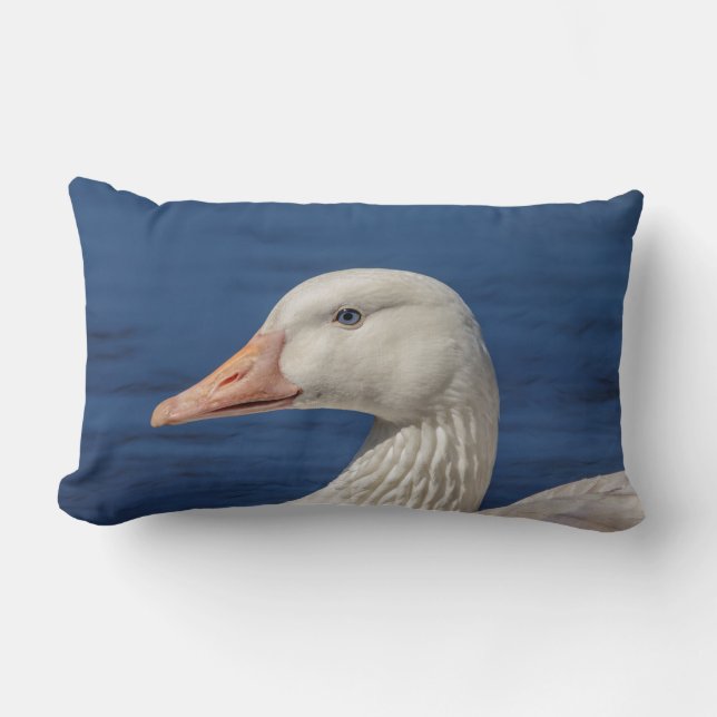 White Canadian Goose Lumbar Pillow (Front)