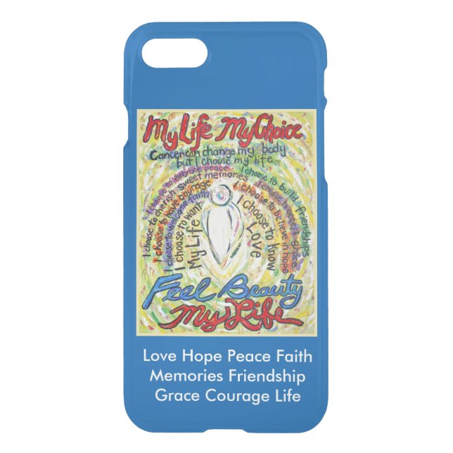 White Cancer Angel Poem Custom iPhone 7 Art Cases (Back)