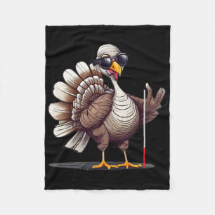 White Cane Awareness Thanksgiving Coms Orientation Fleece Blanket