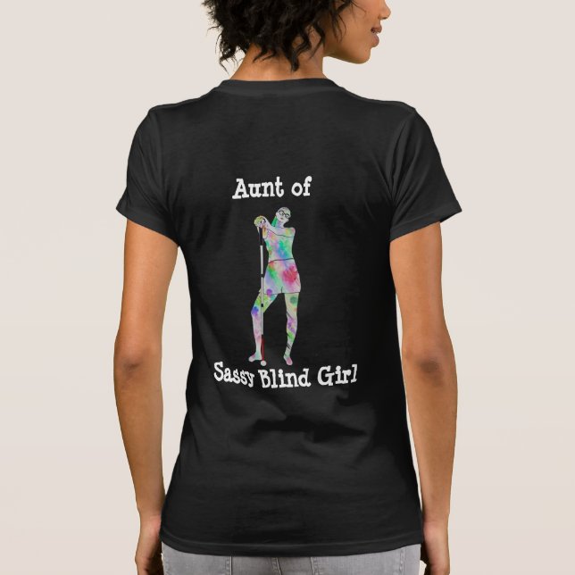 White cane safety day design for family members T-Shirt (Back)