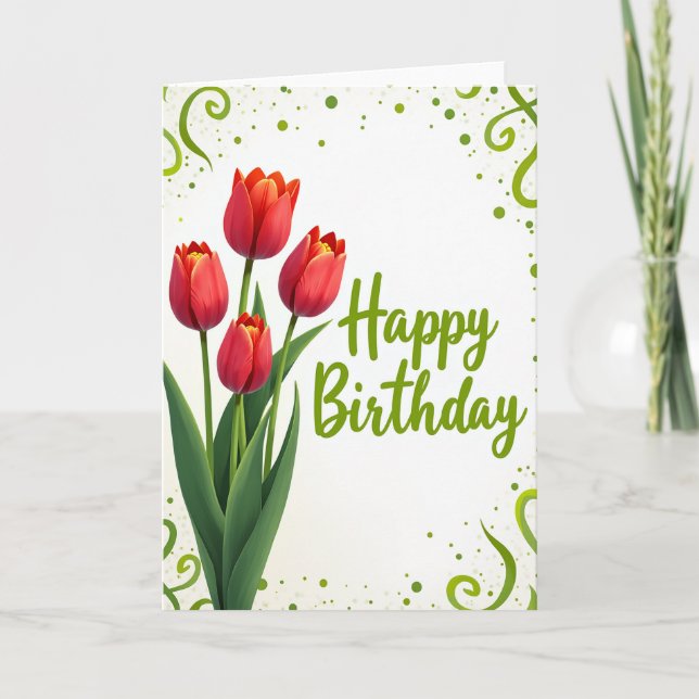 White Canvas Birthday Card (Front)