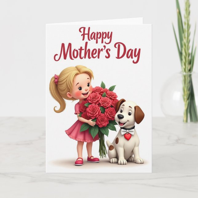 White Canvas Mothers Day Card (Front)