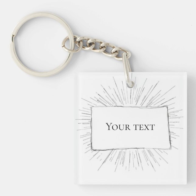 White Canvas Note Keychain (Front)