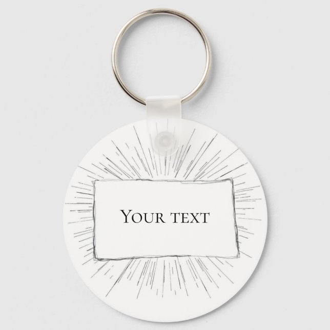 White Canvas Note Keychain (Front)