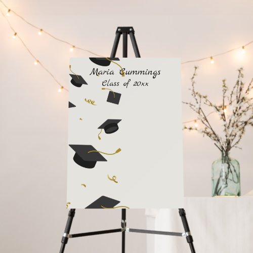 White Cap & Confetti Graduation Signature Foam Board