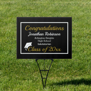 White Cap Honors Graduation Yard Sign