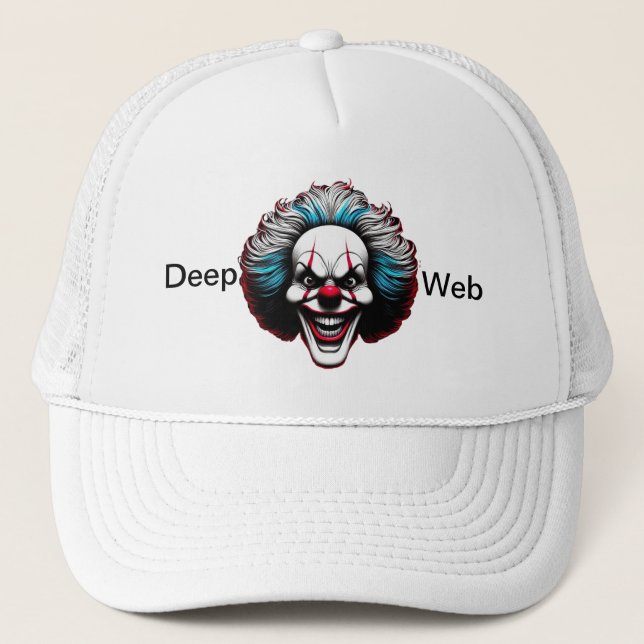 White cap with Deep Web logo and text (Front)