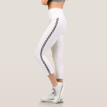 White Capri Leggings with Black Side Stripe<br><div class="desc">Step up your activewear game with these white capri leggings featuring a sleek black side stripe. Designed for comfort, stretch, and movement, they’re perfect for workouts, casual outings, or layering under tunics. A stylish and versatile wardrobe essential.</div>