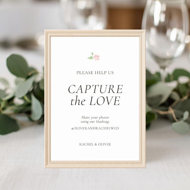 White | Capture the Love Wedding Table Top Card (Creator Uploaded)