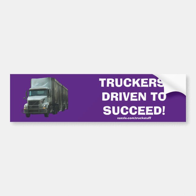White Cargo Truck Bumper Sticker (Front)