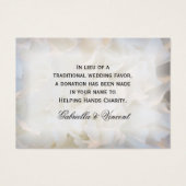 White Carnation Floral Wedding Charity Card (Front)