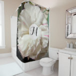 White Carnation Watercolor Fine Floral Shower Curtain at Zazzle
