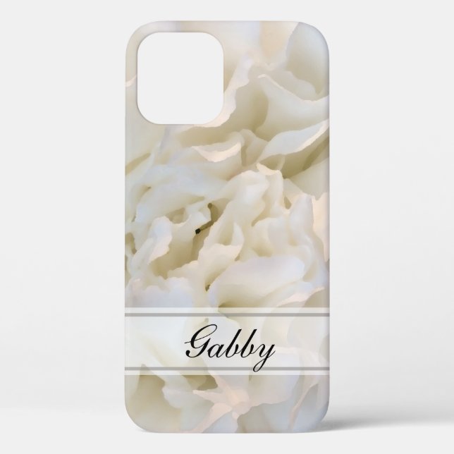 White Carnations Floral Case-Mate iPhone Case (Back)